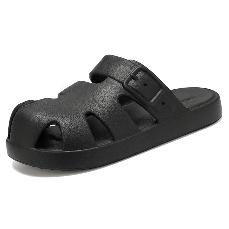 Damen nan geschlossene Sandalen-Pantolette mit ergonomischem Fußbett, verstellbarer Schnalle und rutschfester EVA-Laufsohle Echo Archiv