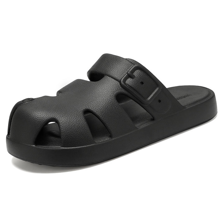 Damen nan geschlossene Sandalen-Pantolette mit ergonomischem Fußbett, verstellbarer Schnalle und rutschfester EVA-Laufsohle Echo Archiv