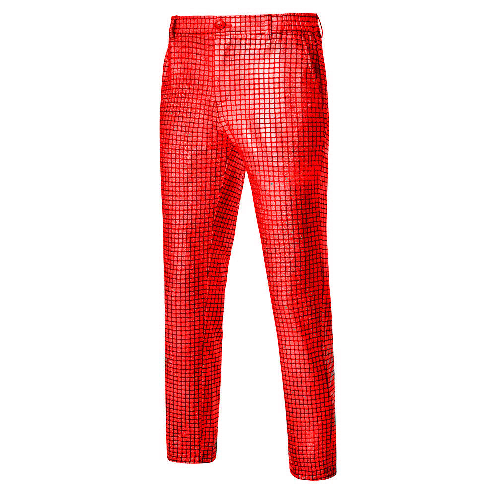 Herren Glamouröse Disco-Hose mit schimmerndem Obermaterial Echoarchiv