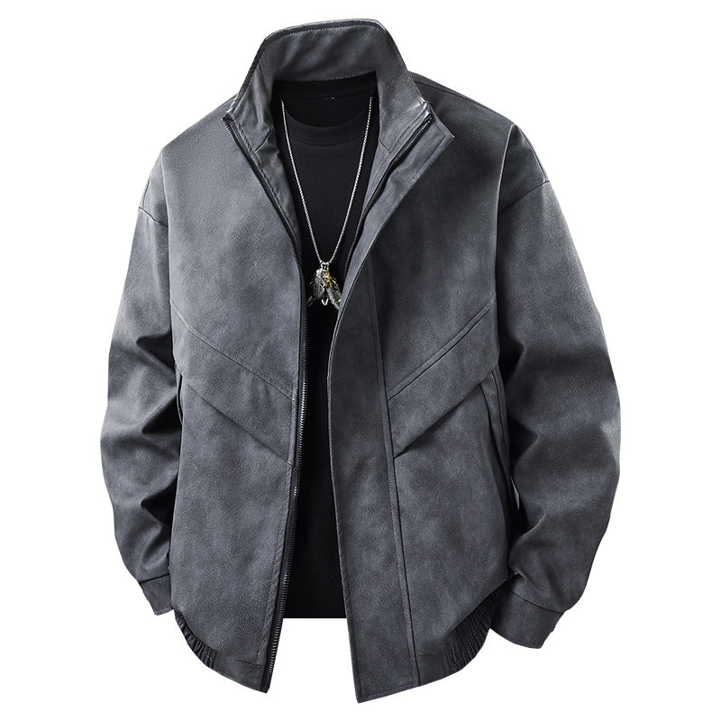 Herren moderne Freizeitjacke mit asymmetrischem Schnitt und funktionalen Taschen Echoarchiv
