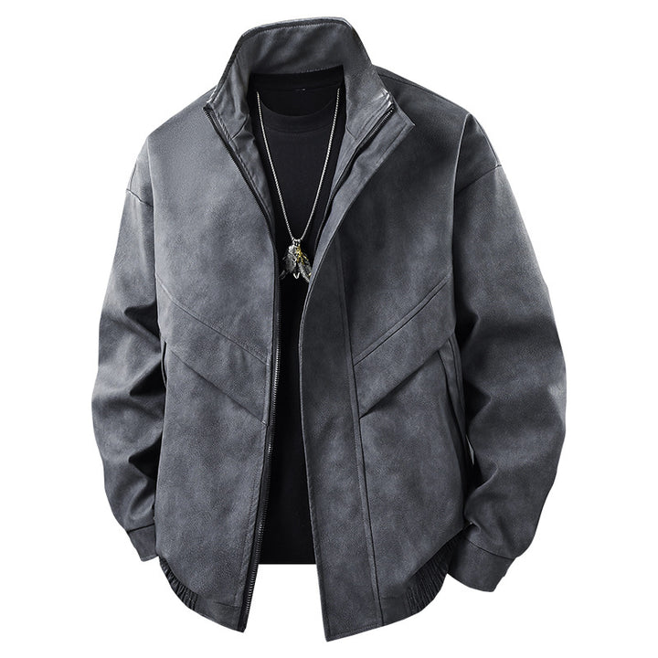 Herren moderne Freizeitjacke mit asymmetrischem Schnitt und funktionalen Taschen Echoarchiv