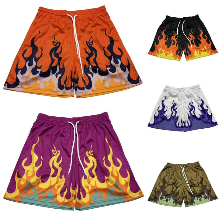 Herren Schwimmshorts mit Flammendetails Echoarchiv