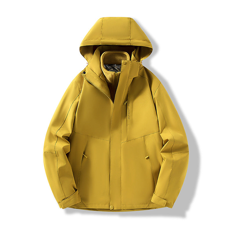 Herren Minimalistische City-Outdoorjacke mit verschweißten Nähten, verstellbarer Kapuze und Thermofutter Echo Archiv