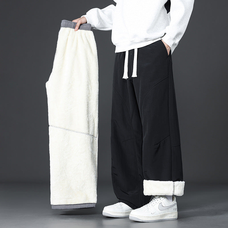 Herren Modische und Bequeme Jogginghose mit Fleece-Innenfutter