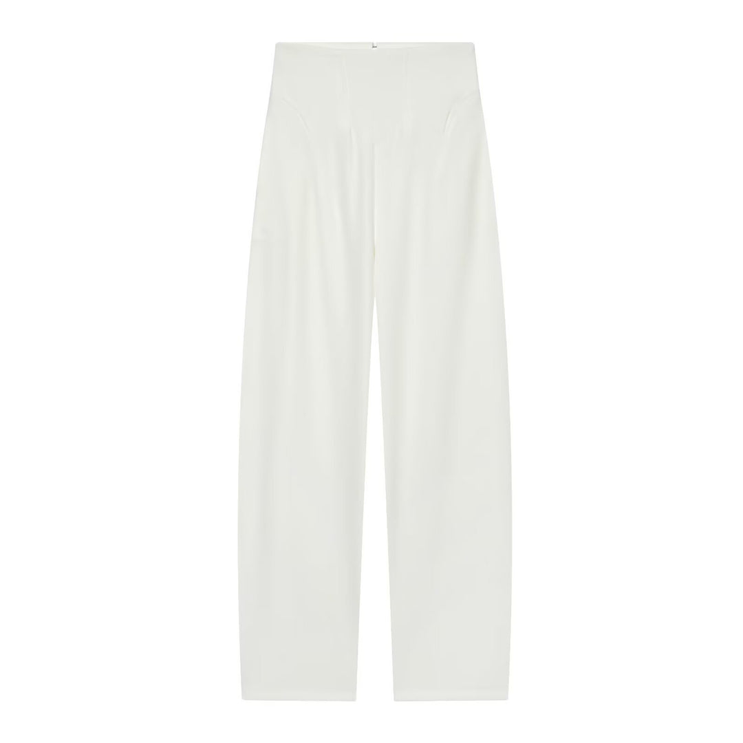 Damen Elegantes zweiteiliges Anzugset mit kastenlosem Blazer und High‑Waist Weitbein‑Hose Echo Archiv