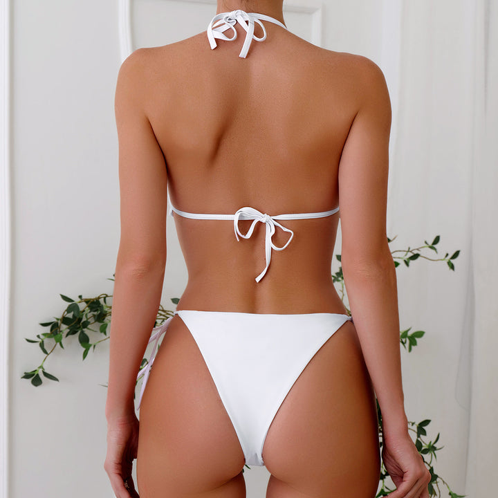 Damen Triangel-Bikini mit Rüschen und verstellbaren Trägern Echo Archiv