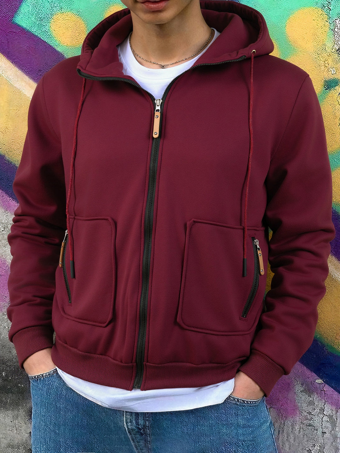 Herren Sportliche Fleecejacke Echo Archiv