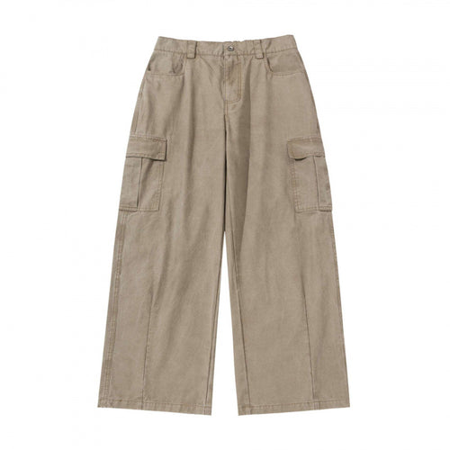 Damen Weite Cargo-Culotte-Hose aus Baumwollmix mit großen aufgesetzten Pattentaschen Echo Archiv