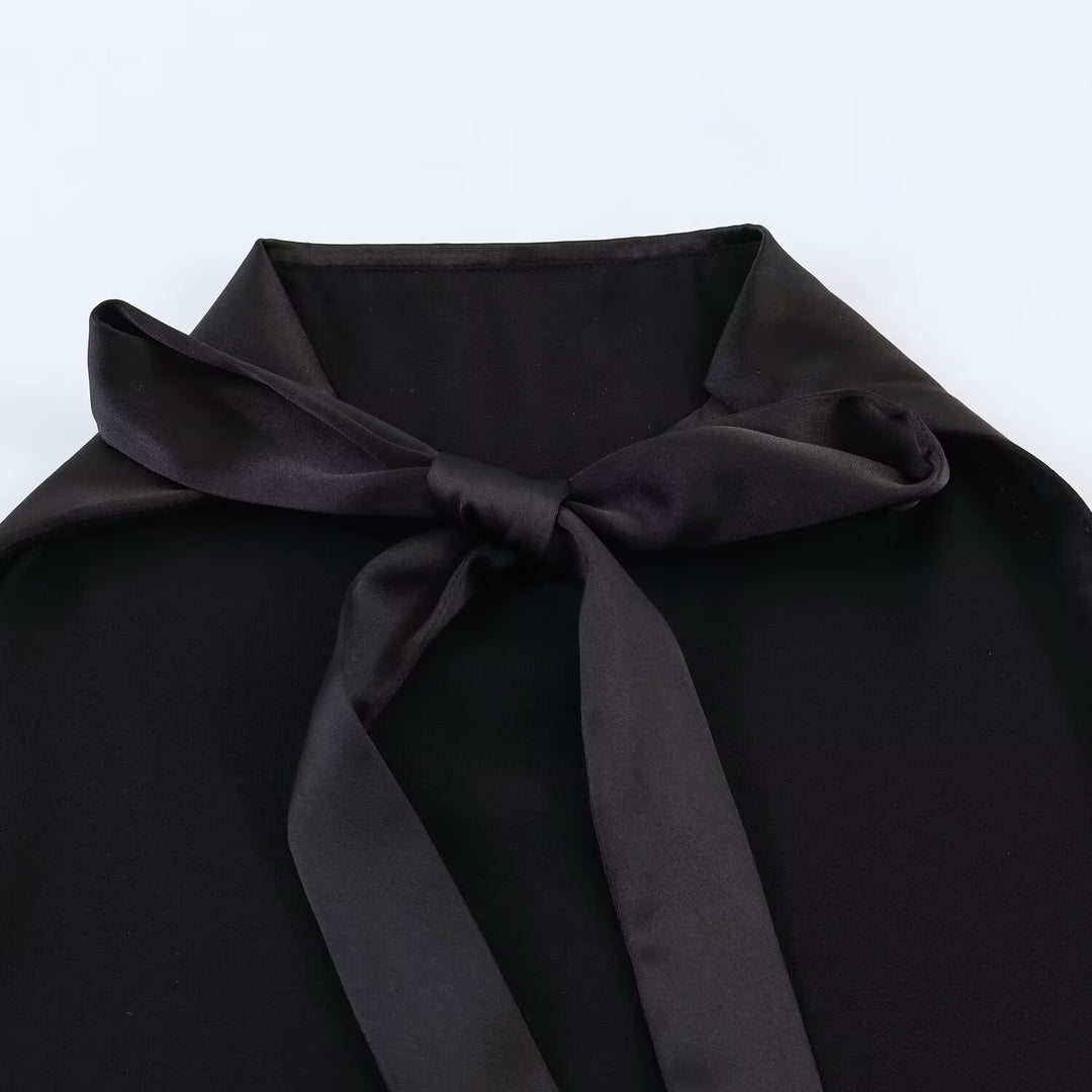 Damen asymmetrisches Satin Kleid Echo Archiv