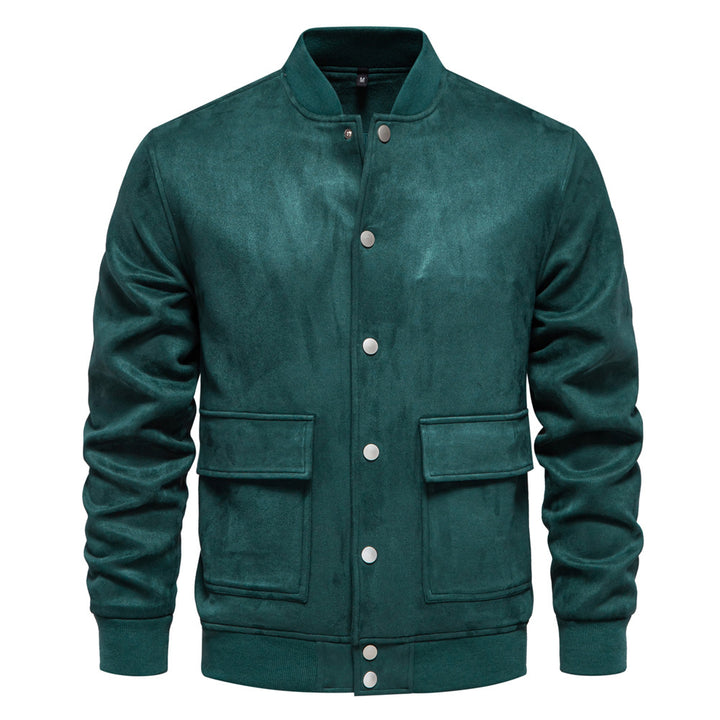 Herren leichter Kunstleder-Jacke mit praktischen Taschen Echoarchiv