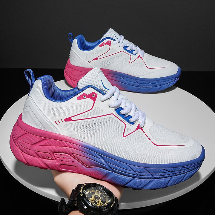Unisex gedämpfter Plateausneaker mit atmungsaktivem Strickoberteil und gepolsterter Hohlkammersohle – Norré