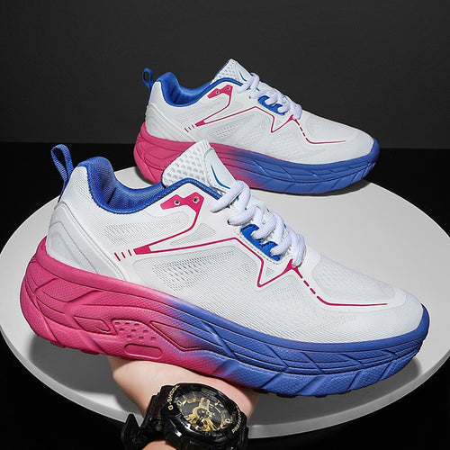 Unisex gedämpfter Plateausneaker mit atmungsaktivem Strickoberteil und gepolsterter Hohlkammersohle – Norré
