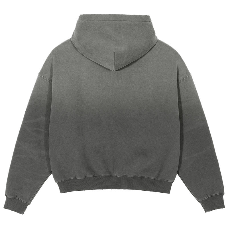 Herren Oversize-Kapuzenpullover mit verwaschenem Used-Effekt und Destroyed-Details Echo Archiv