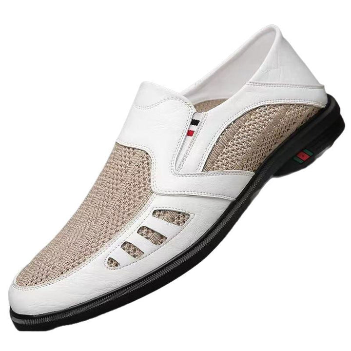 Herren Atmungsaktive Slipper aus Leder Echoarchiv