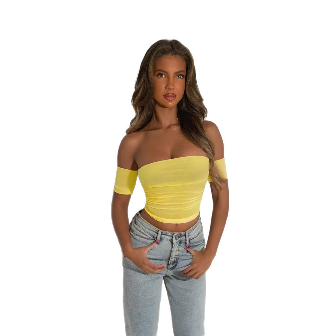 Damen Off-Shoulder Bluse aus elastischem Material mit figurformendem Schnitt Echo Archiv