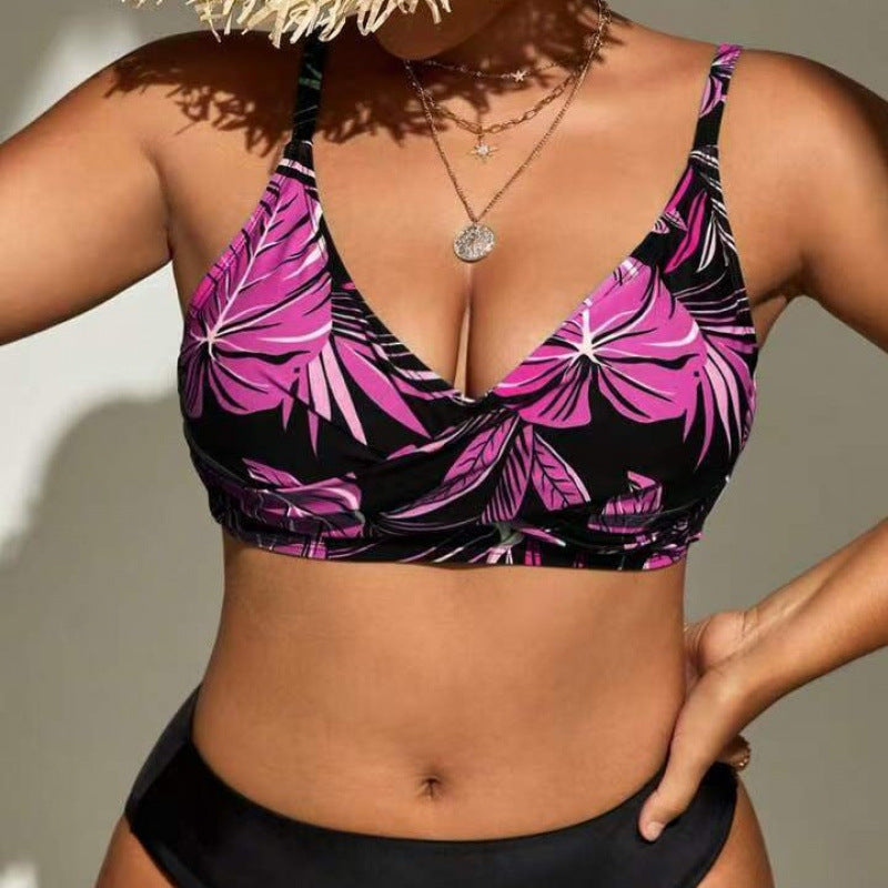 Damen Bikini-Top mit tiefem V-Ausschnitt und floralem Design Echo Archiv