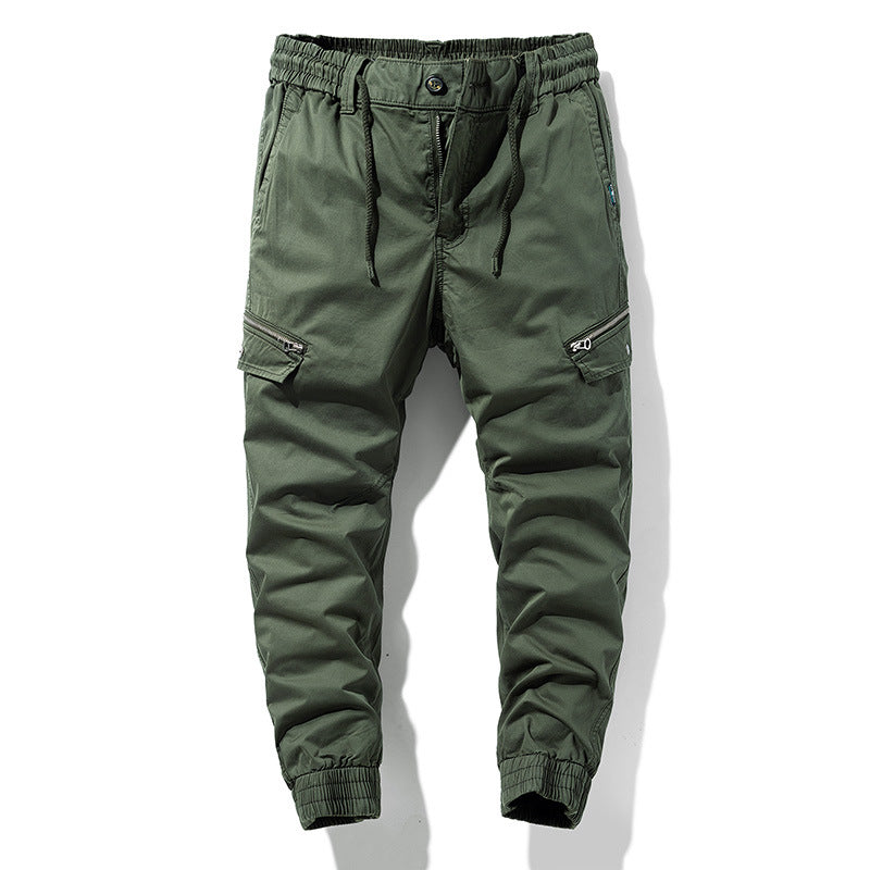 Herren Multifunktionale Cargo-Jogginghose mit Tunnelzugbund, Reißverschluss-Taschen und geripptem Knöchelbündchen Echo Archiv