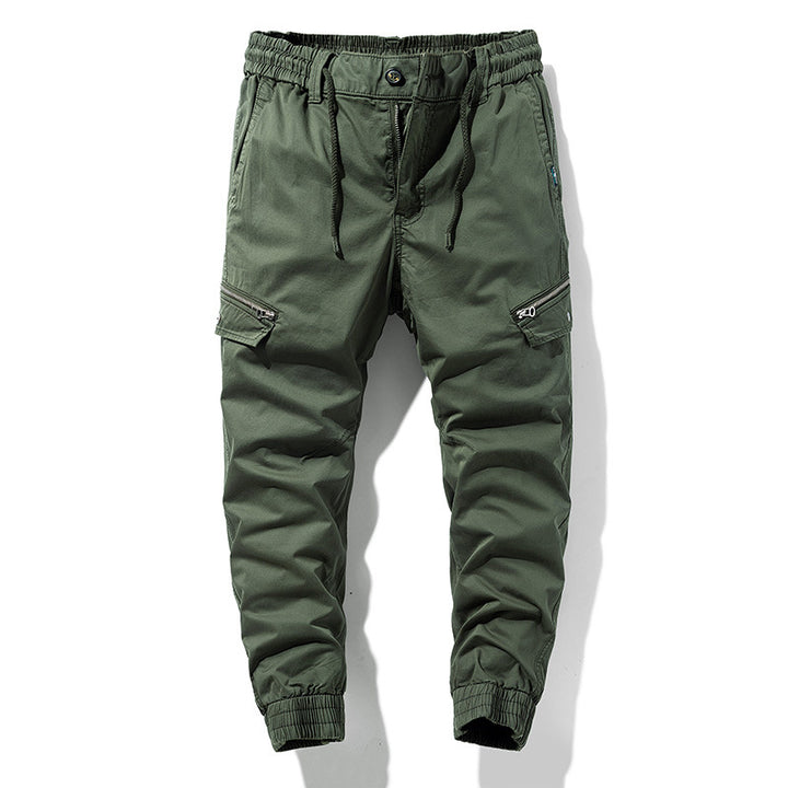 Herren Multifunktionale Cargo-Jogginghose mit Tunnelzugbund, Reißverschluss-Taschen und geripptem Knöchelbündchen Echo Archiv