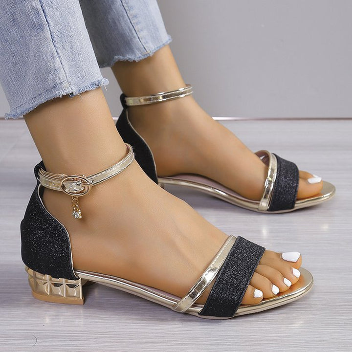 Damen Glitzernde Absatzsandalen – Sorelia