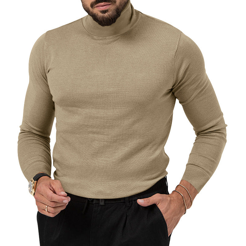 Herren eleganter Rollkragenpullover aus hochwertiger Wolle Echoarchiv