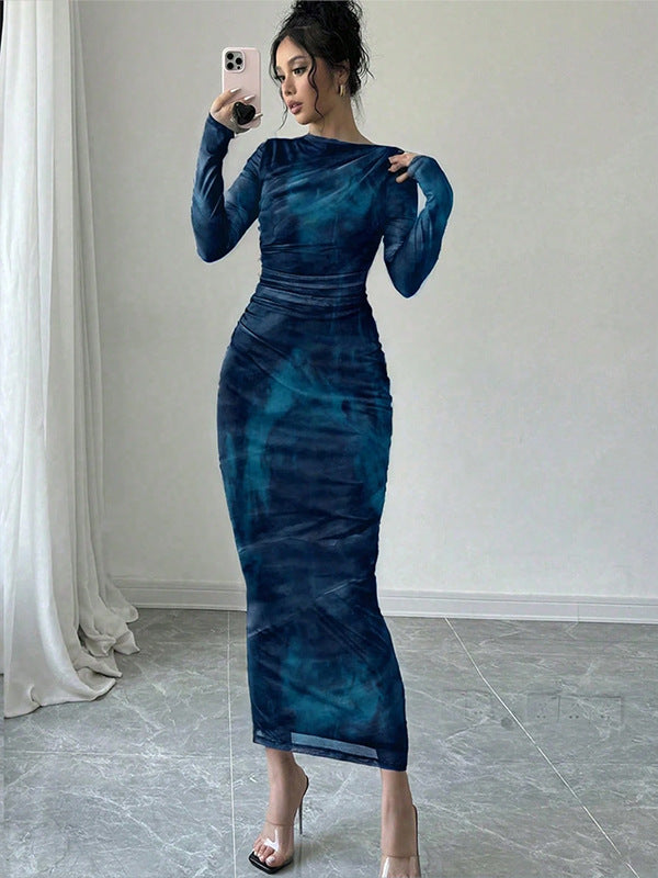 Damen Elegantes Wickelkleid mit Struktur Echo Archiv