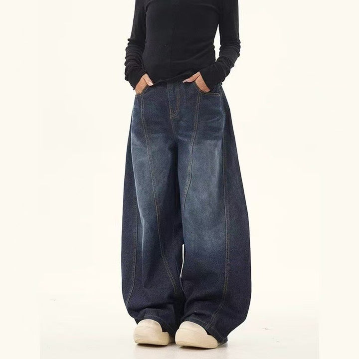 Damen Weitgeschnittene Denim-Hose Echo Archiv