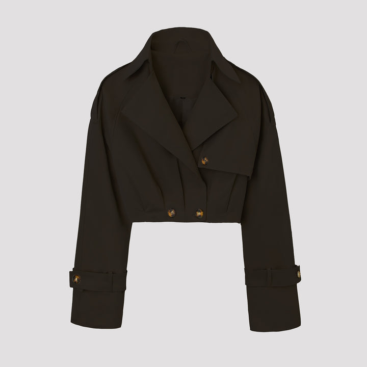 Damen Modische Cropped Trenchcoatjacke Echo Archiv