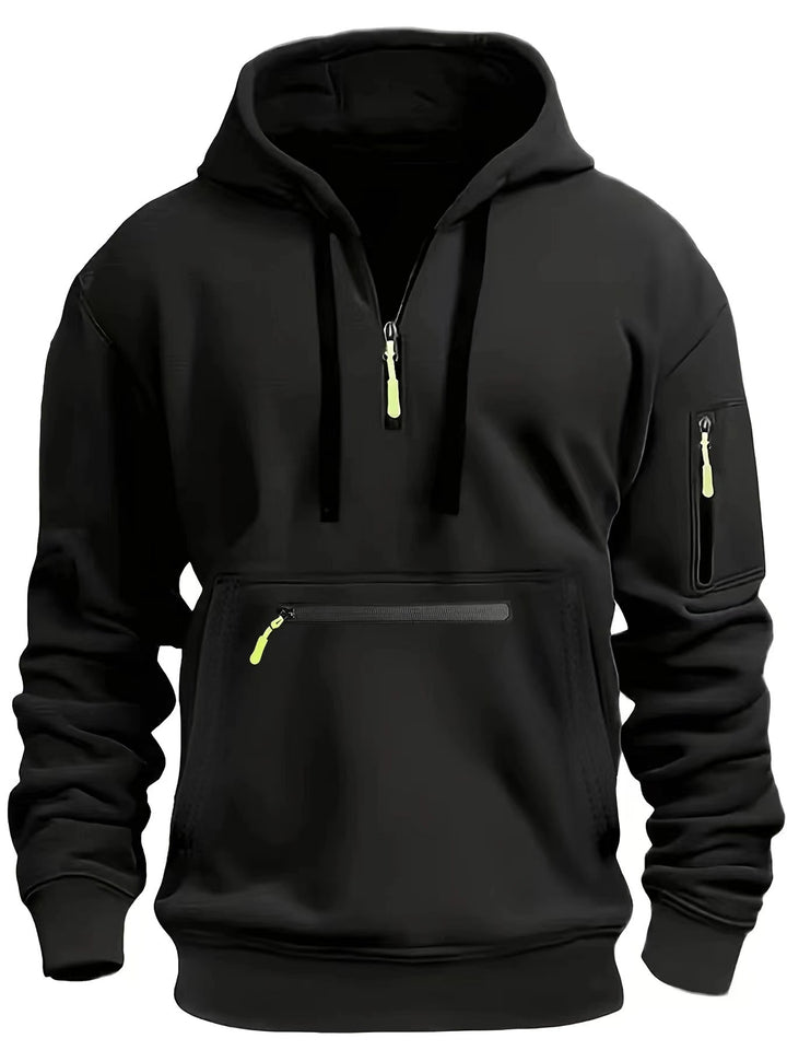 Herren Sportlicher Kapuzenpullover mit praktischen Reißverschlusstaschen Echoarchiv