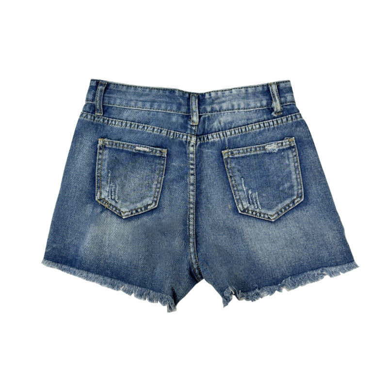 Damen Destroyed Denim Shorts Echo Archiv