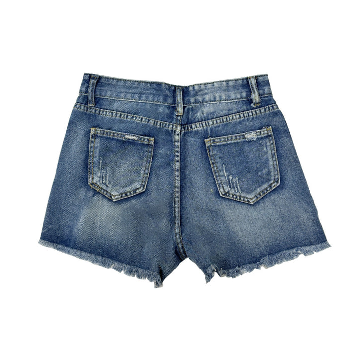 Damen Destroyed Denim Shorts Echo Archiv