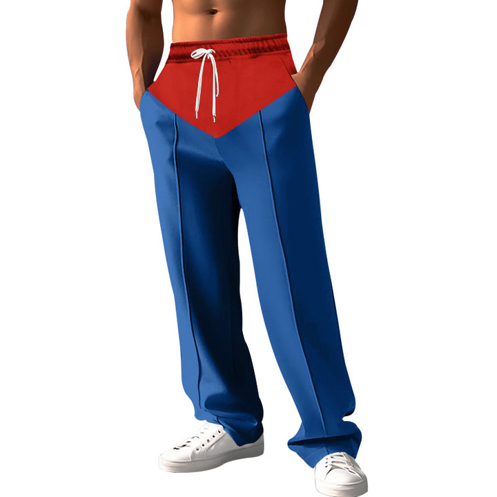 Herren nan Relaxed-Fit Sweathose mit V-Bund, Kordelzug, Eingrifftaschen und sichtbarer Bügelfalte Echo Archiv