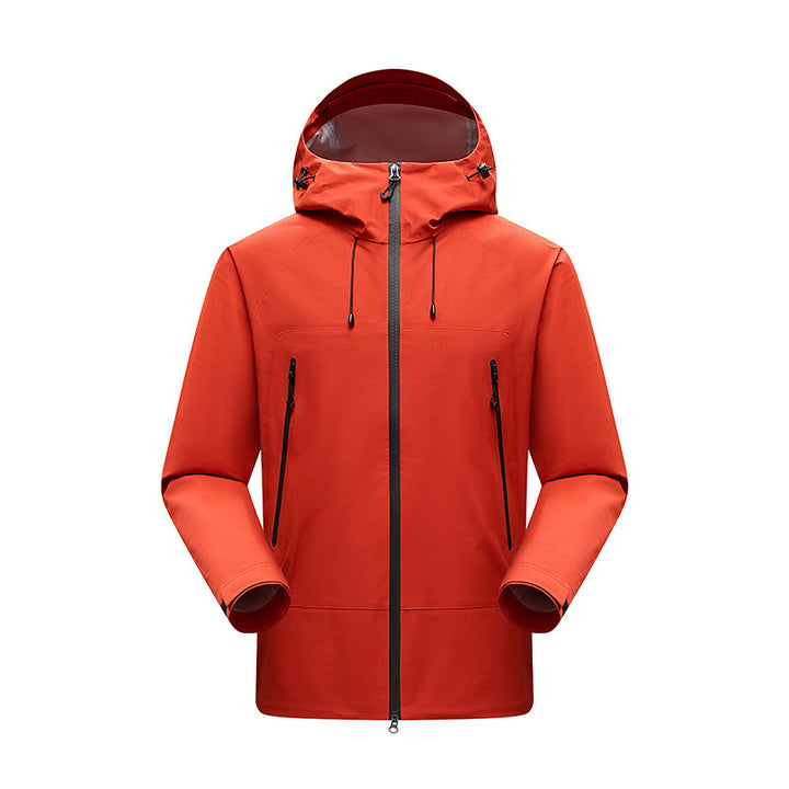 Herren Minimalistische technische dreilagige Softshelljacke mit versiegelten Nähten und wasserdichtem Frontreißverschluss Echo Archiv