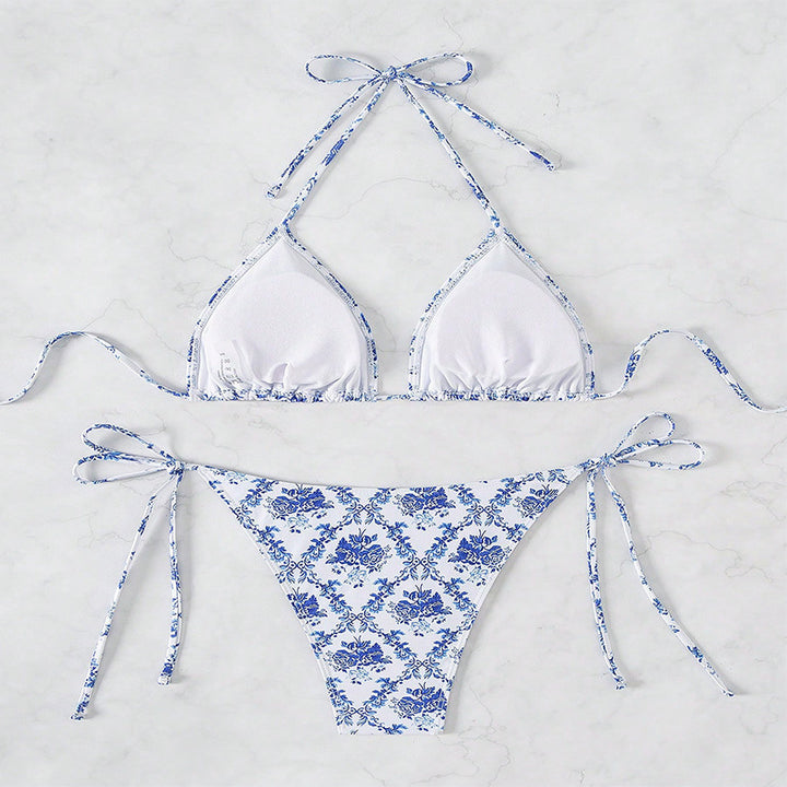 Damen Triangel-Bikini mit raffiniertem Blütenmuster Echo Archiv