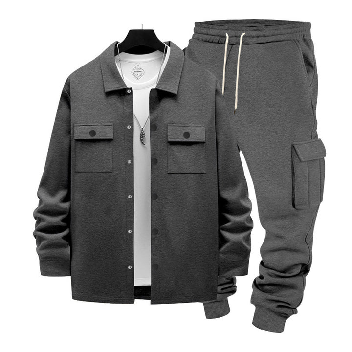 Herren lässiges Overshirt und Jogginghose Set Echoarchiv