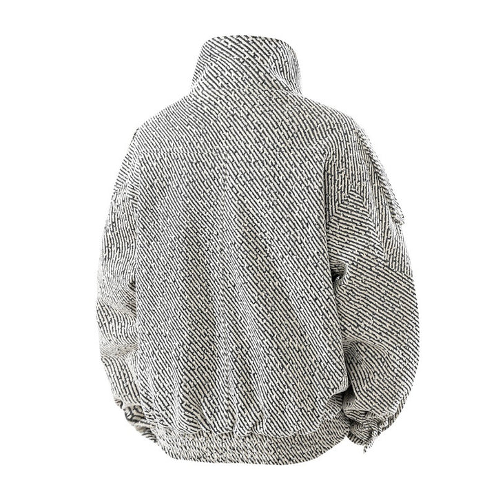 Herren gepolsterte Wollmischung Übergangsjacke im Oversized-Schnitt mit Stehkragen – Taviero