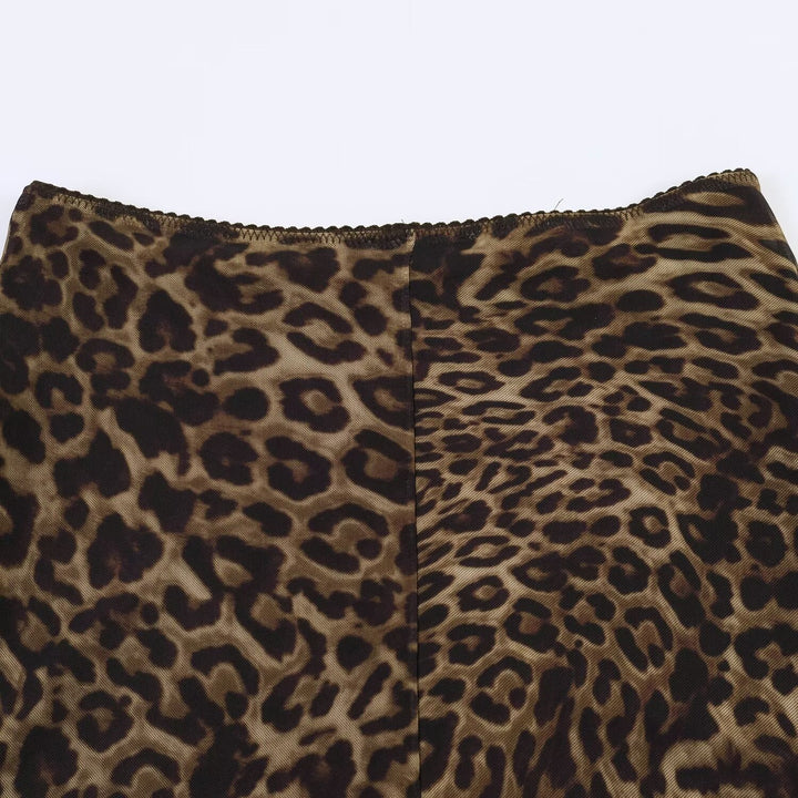 Damen Midirock im animalischen Design mit fließendem Schnitt und hohem Taillenbund Echo Archiv