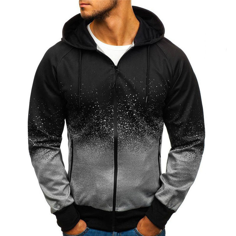 Herren Sportlicher Kapuzenpullover mit modernem Farbverlauf Echoarchiv