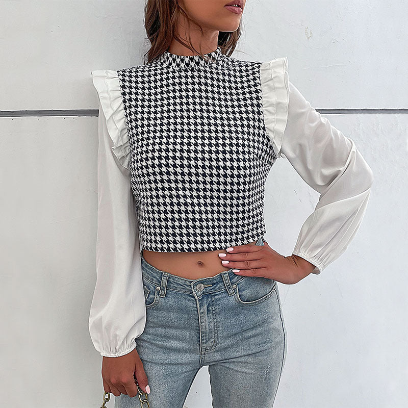Damen Modisches Bustier-Oberteil mit Puffärmeln Echo Archiv
