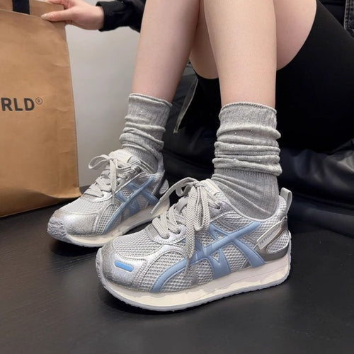 Damen Leichte Freizeit‑Sneaker mit Netzstruktur, stoßdämpfender EVA‑Zwischensohle und Overlay‑Design – Névara