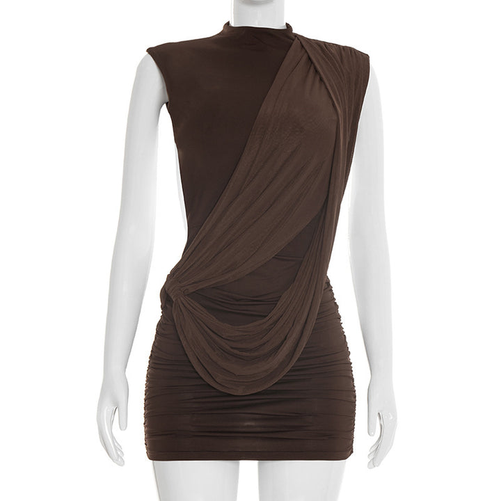 Damen figurbetontes Minikleid mit drapierter Schulterpartie und Raffungen Echo Archiv