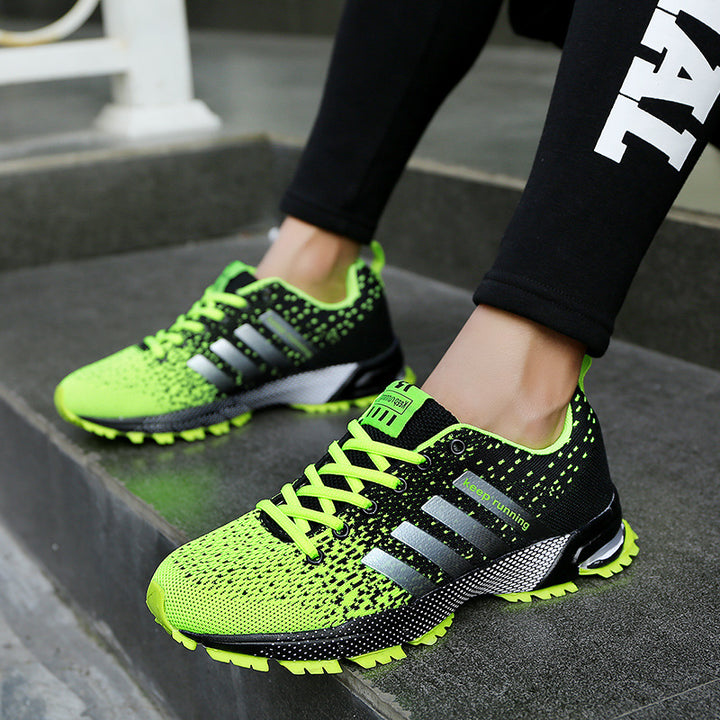 Herren leichte Strick-Running-Sneaker mit integrierter Fersen-Luftkammer und griffiger Trailsohle – Norré