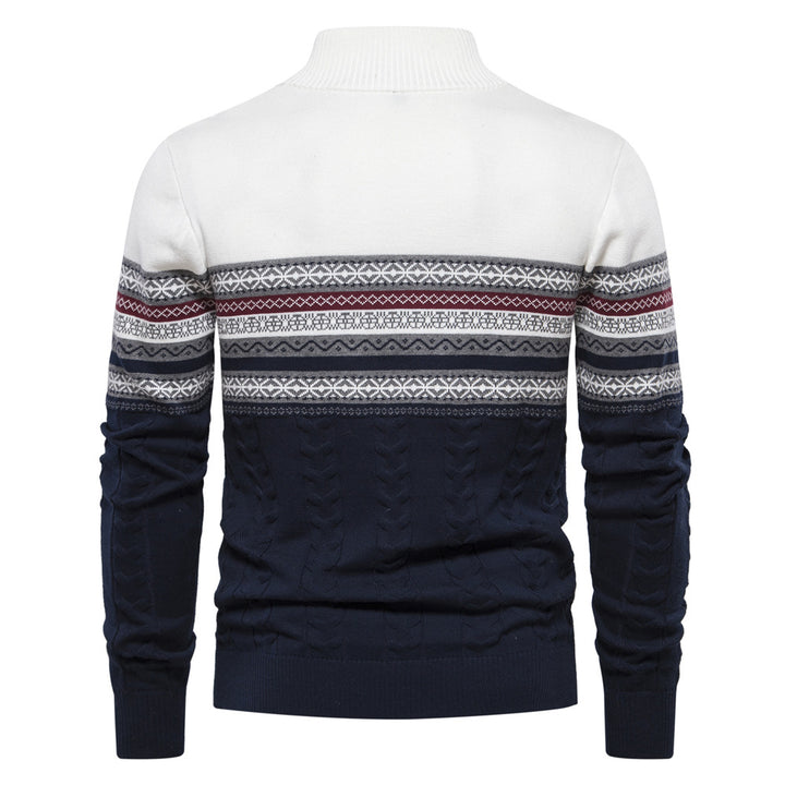 Herren Pullover mit modernem Zipper und attraktiven Farbmustern Echoarchiv