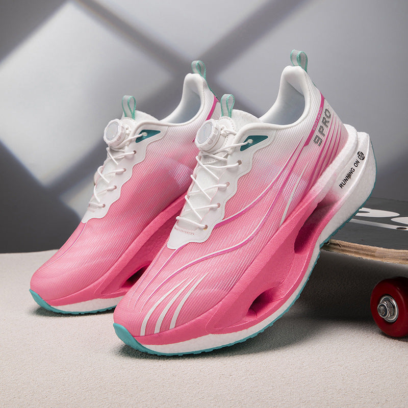 Unisex Performance-Laufsneaker mit Drehverschluss, geformter Hohlkammer-Zwischensohle und atmungsaktivem Strickobermaterial – Tavélo
