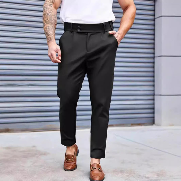 Herren Elegante Chinohose mit elastischem Bund und klassischem Schnitt Echoarchiv