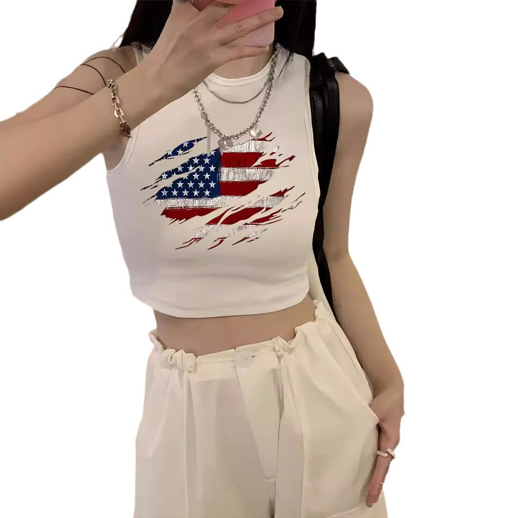 Damen Crop-Top mit kreativem Spruch und lässigem Schnitt Echo Archiv