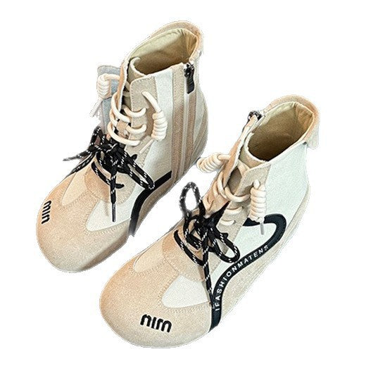 Damen High-Top Sneakers mit innovativer Schnürung und Reißverschluss Echo Archiv