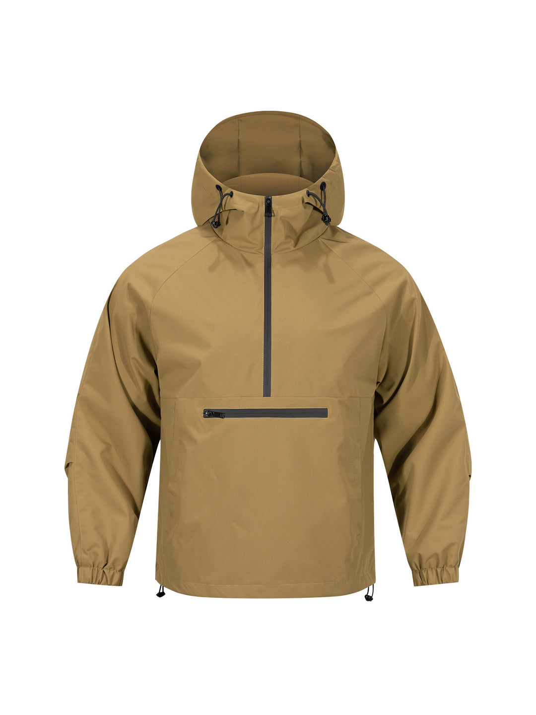 Herren Wind- und Wasserabweisende Anorak-Pulloverjacke mit Halbreißverschluss und Kängurutasche Echoarchiv