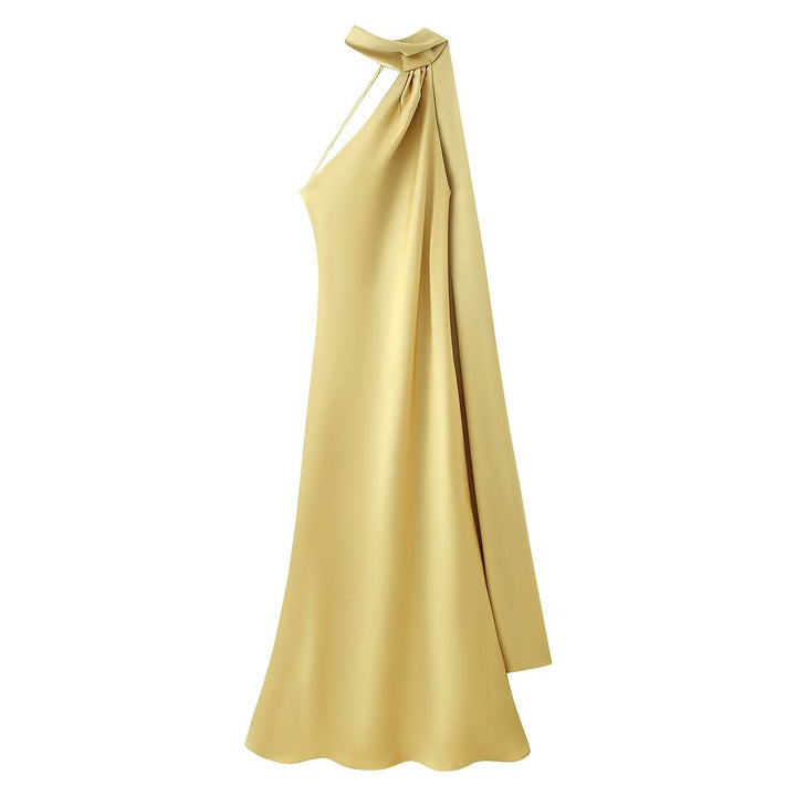Damen Maxikleid mit elegantem Halterneck und fließendem Schnitt Echo Archiv