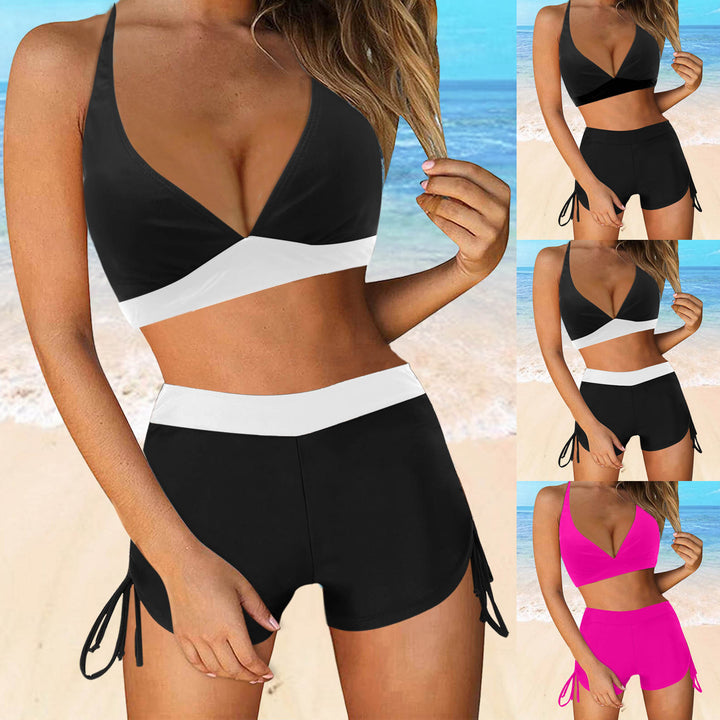 Damen Sportliches Bikini-Set mit modischem Hochbund und Seitenbindebändern Echo Archiv