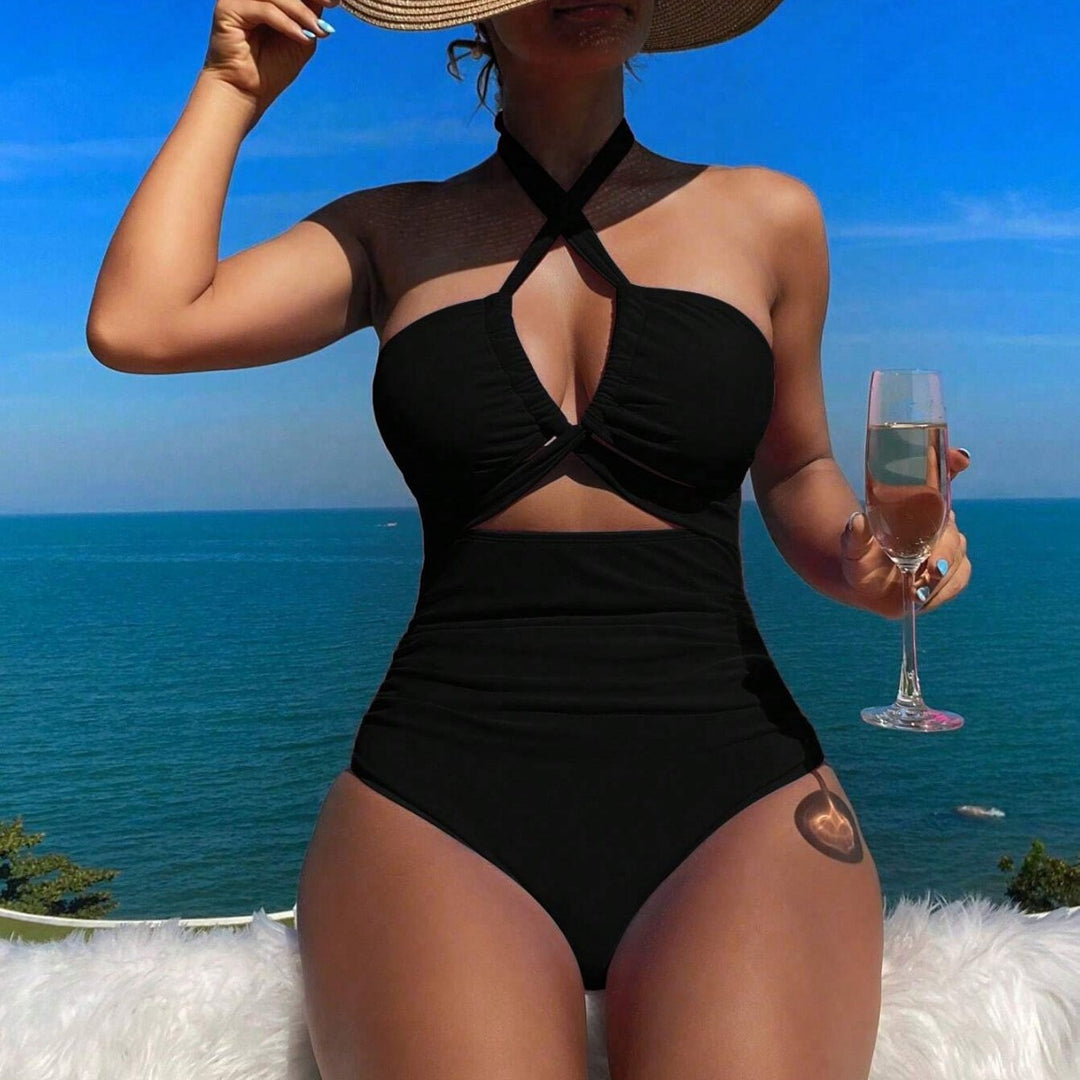 Damen Stilvolle Badeanzug mit Cut-Out Echo Archiv